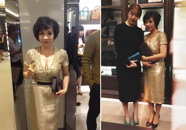 Mỹ Linh chụp hình cùng nữ diễn viên người Hàn Yoon Eun Hye trong dịp cô sang VN vừa qua.